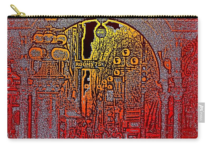 Seattle Zip Pouch featuring the photograph Pioneer Square Pergola 2 by Tim Allen