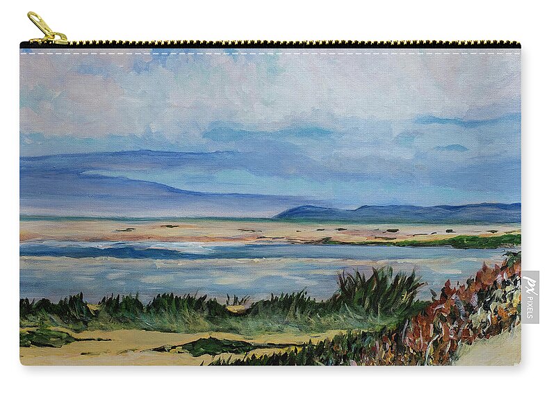 Pismo Zip Pouch featuring the painting Pismo Beach by Jackie MacNair