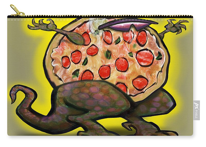 Pizza Carry-all Pouch featuring the digital art Pizza Zilla by Kevin Middleton