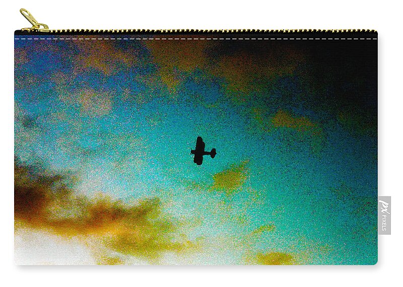 Key West Zip Pouch featuring the photograph Plane Over Key West by Susan Vineyard