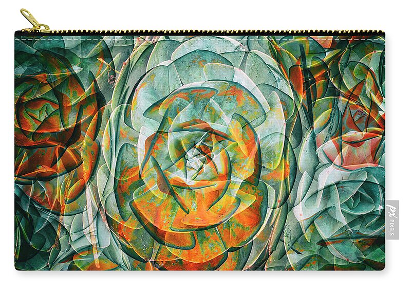 Abstract Zip Pouch featuring the photograph Plant Abstract by Wayne Sherriff