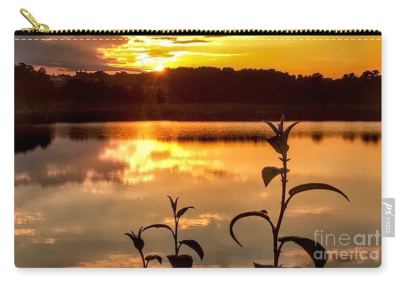 Sunset Zip Pouch featuring the photograph Plants Enjoying Sunset by Beth Myer Photography