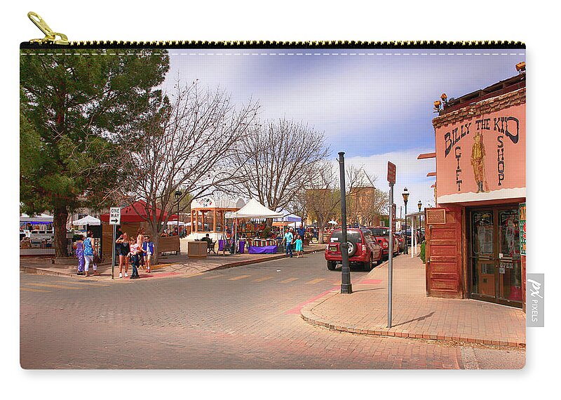 People Zip Pouch featuring the photograph Plaza de Mesilla by Chris Smith