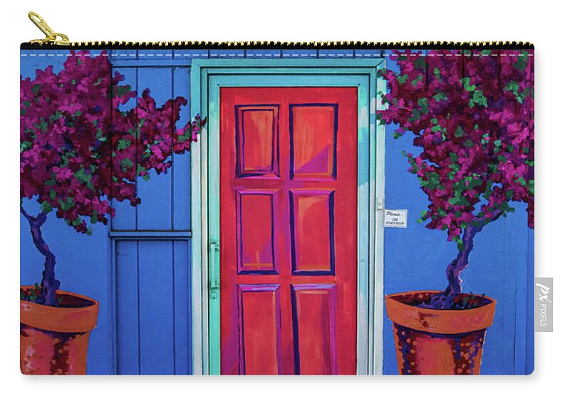 Art Gallery Zip Pouch featuring the photograph Please Use Other Door by Roger Mullenhour