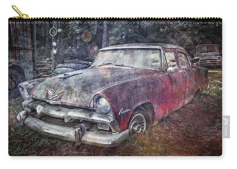 1950s Zip Pouch featuring the photograph Plymouth Belvedere by Debra and Dave Vanderlaan