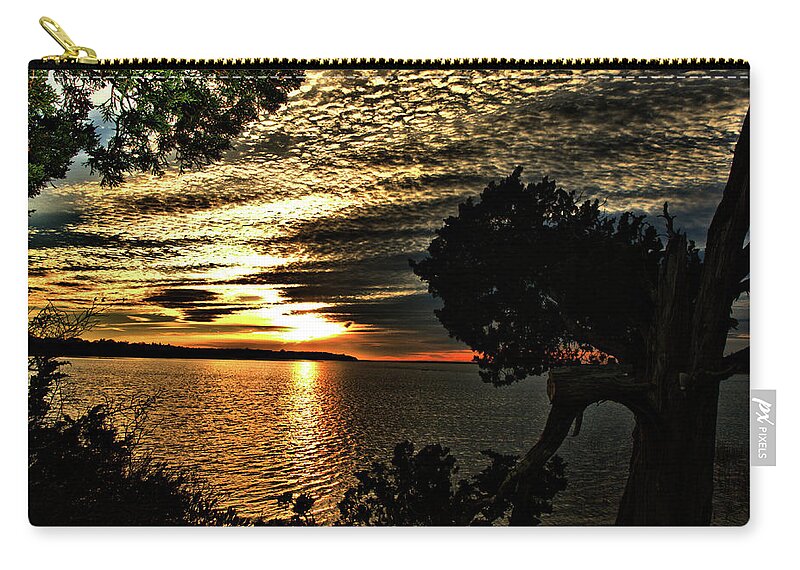 Cape Cod Zip Pouch featuring the photograph Pocasset Sunset by Bruce Gannon
