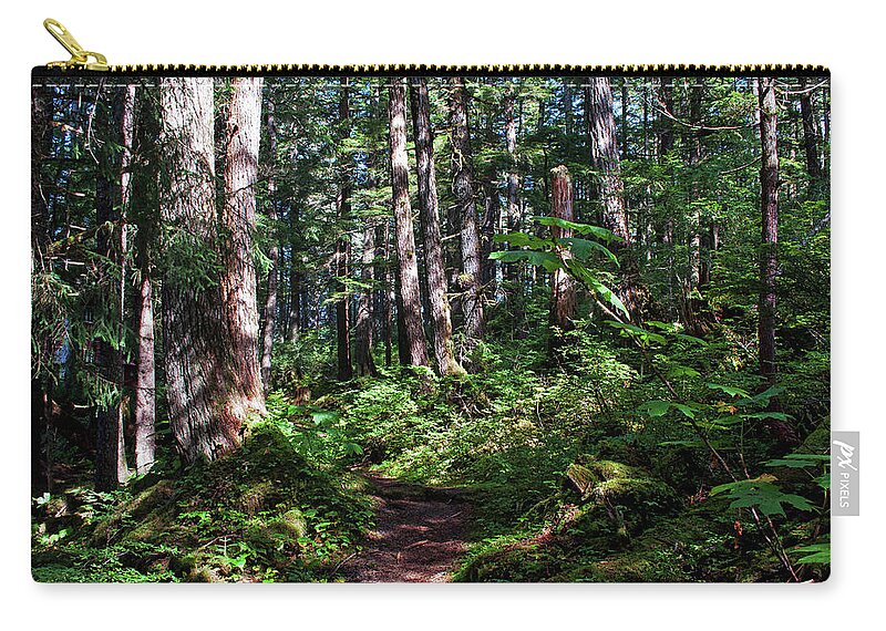Point Caroline Trail In August Zip Pouch featuring the photograph Point Caroline Trail in August by Cathy Mahnke