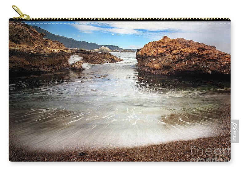 California Zip Pouch featuring the photograph Point Lobos - Weston Beach by Craig J Satterlee