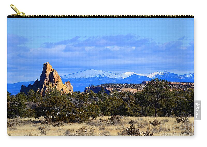 Southwest Landscape Zip Pouch featuring the photograph Point with a view by Robert WK Clark