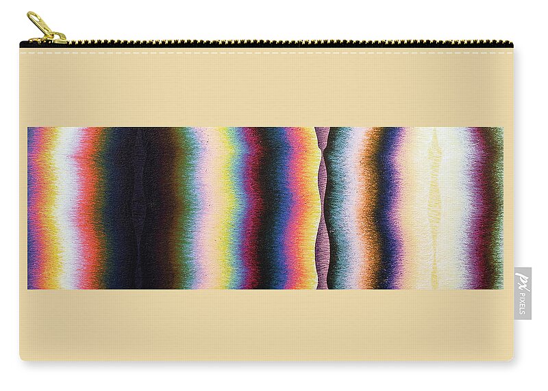 Color Zip Pouch featuring the painting Pole Nine by Stephen Mauldin