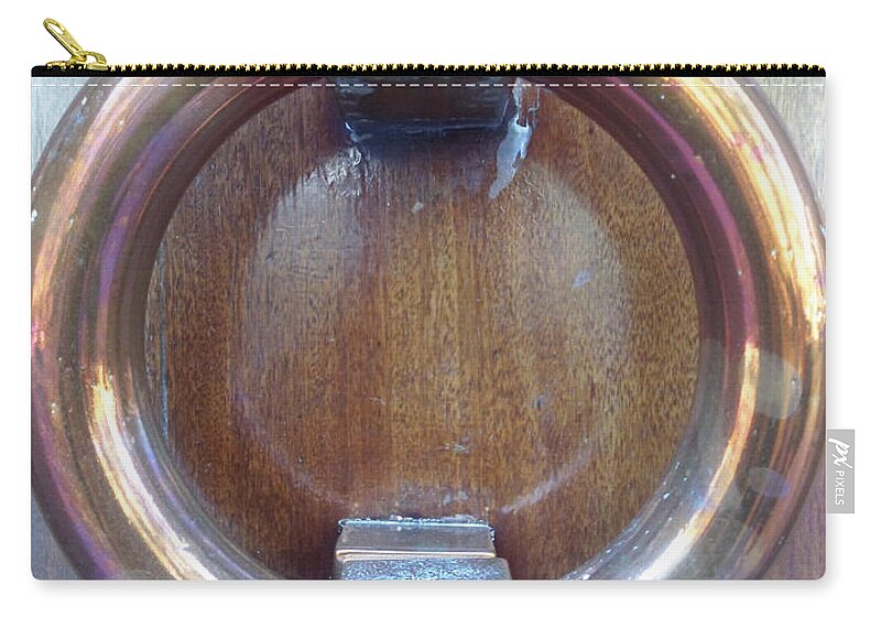 Door Zip Pouch featuring the photograph Polished Door Knocker by Marwan George Khoury