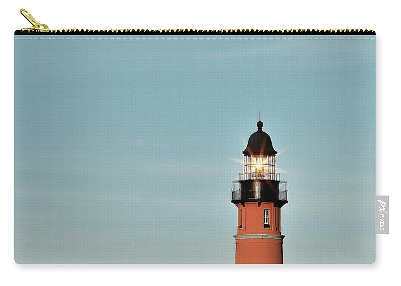 Lighthouse Zip Pouch featuring the photograph Ponce de Leon Lighthouse by Norman Peay