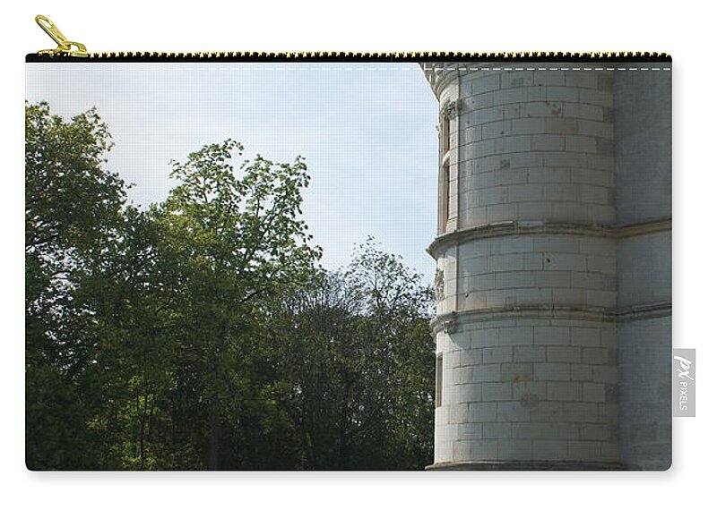 France Zip Pouch featuring the photograph Pond at Azay le Rideau by Christine Jepsen