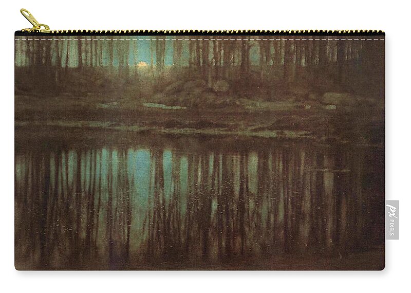 Edward Carry-all Pouch featuring the painting Pond Moonlight by Edward Steichen