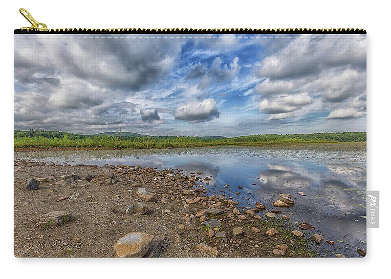 Ponkapoag Pond Zip Pouch featuring the photograph Ponkapoag Pond by Brian MacLean