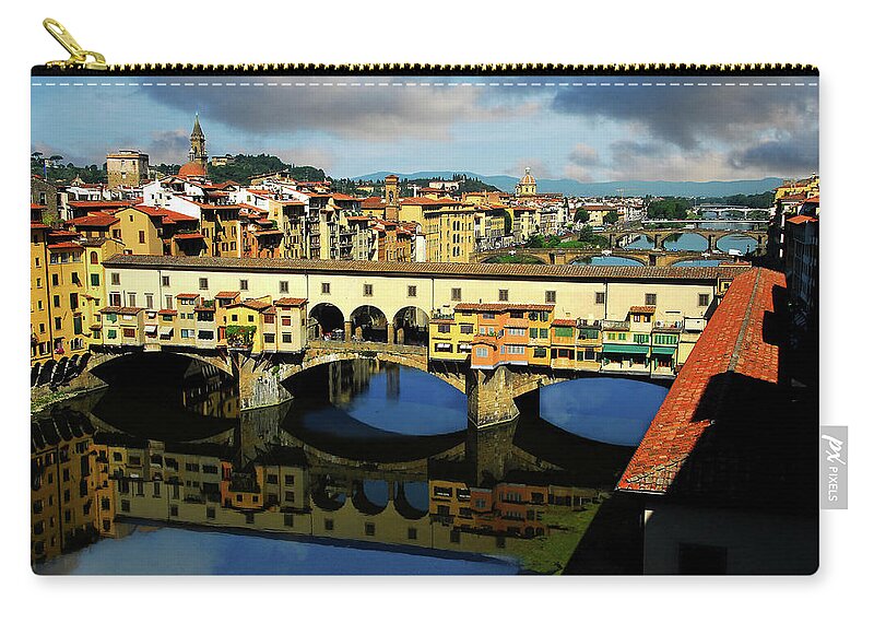 Ponte Vecchio Zip Pouch featuring the photograph Ponte Vecchio View by Harry Spitz