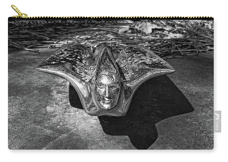 Cars Zip Pouch featuring the photograph Pontiac hood ornament by Matthew Pace