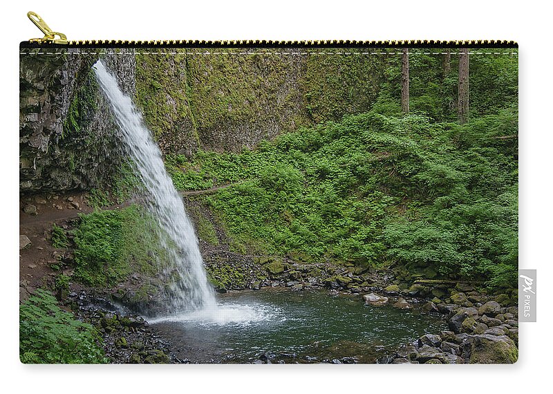 Ponytail Falls Zip Pouch featuring the photograph Ponytail Falls by Greg Nyquist