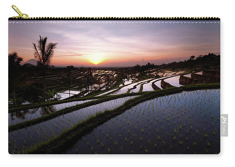 Rice Carry-all Pouch featuring the photograph Pools of Rice by Andrew Kumler