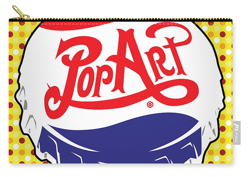 Digital Zip Pouch featuring the painting Pop Art Bottle Cap by Gary Grayson