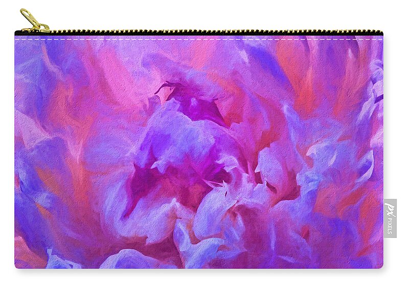 Peony Zip Pouch featuring the photograph Pop Pink Peony by Anna Louise