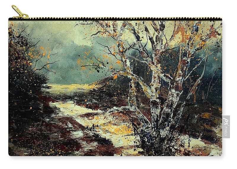 Tree Carry-all Pouch featuring the painting Poplars 45 by Pol Ledent