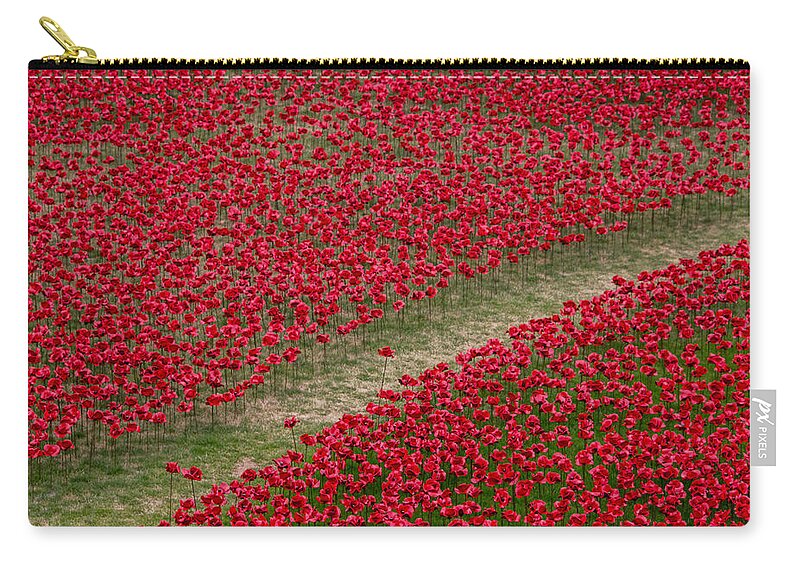 Poppy Zip Pouch featuring the photograph Poppies Of Remembrance by Martin Newman