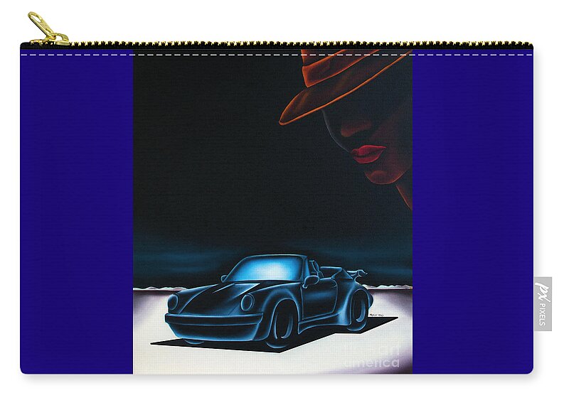 Porsche 911 Zip Pouch featuring the painting Porsche Dream 1 by Johannes Murat