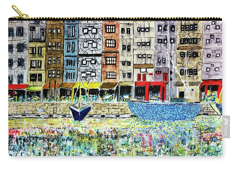 Contemporary Impressionist Zip Pouch featuring the painting Porta by Dennis Ellman