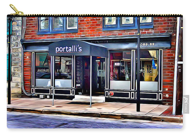 Portalli's Zip Pouch featuring the digital art Portalli's by Stephen Younts