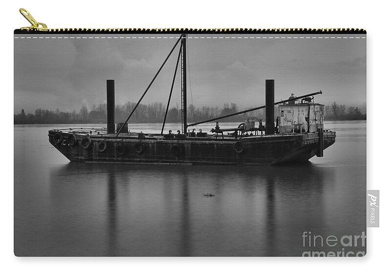 Tug Boat Zip Pouch featuring the photograph Portland Oregon Tug Boat by Adam Jewell