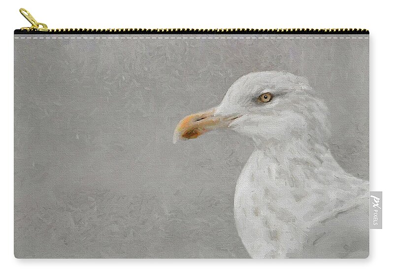 Bird Carry-all Pouch featuring the photograph Portrait of a Gull by Karen Lynch
