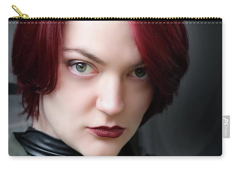 Nichole Zip Pouch featuring the photograph Portrait of a StarShip Trooper by Jon Volden