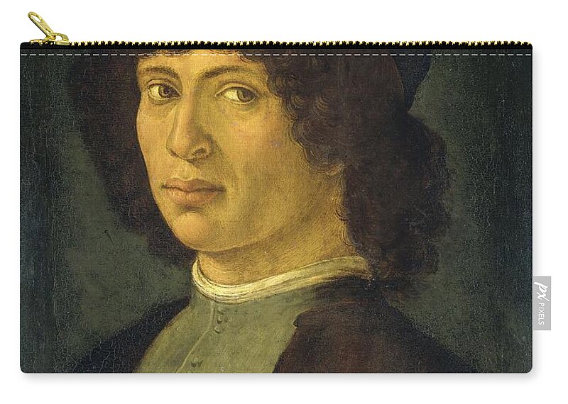 Portrait Of A Young Man Carry-all Pouch featuring the painting Portrait of a young man by MotionAge Designs