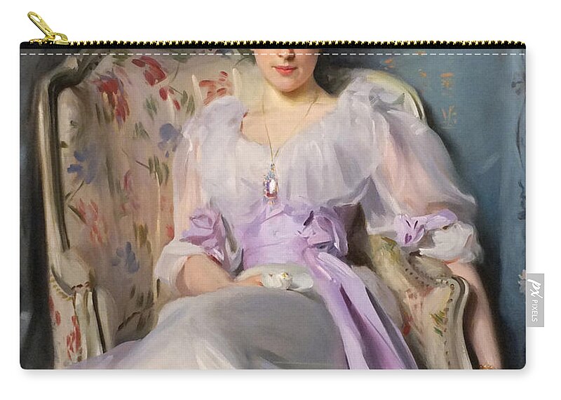 John Singer Sargent Zip Pouch featuring the painting Portrait of Lady Agnew of Lochnaw by John Singer Sargent