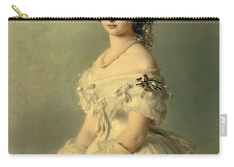 Portrait Carry-all Pouch featuring the painting Portrait of Princess of Baden by Franz Xaver Winterhalter