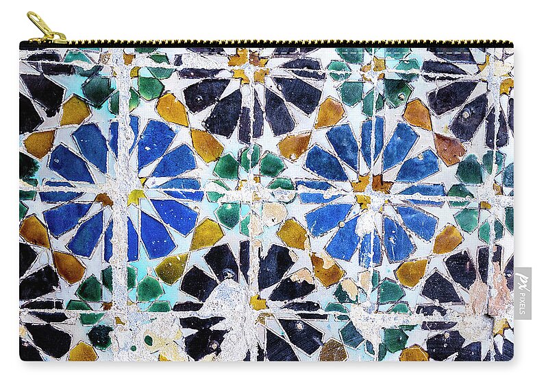 Portugal Zip Pouch featuring the photograph Portuguese Tiles by Marion McCristall