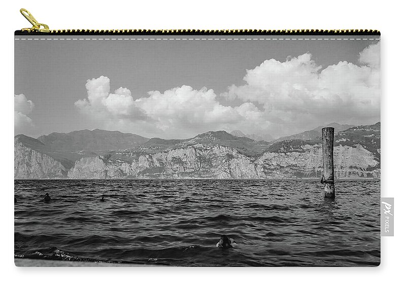 Lake Garda Zip Pouch featuring the photograph Post in Lake Garda by Ed James