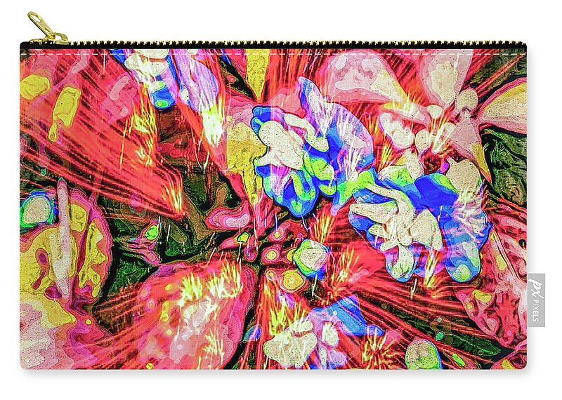 Abstract Zip Pouch featuring the digital art Pot Pourri by Eleni Synodinou