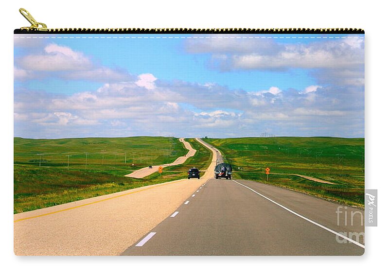 Prairie Zip Pouch featuring the photograph Prairies by Elfriede Fulda