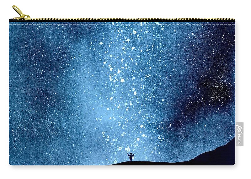 Praise Zip Pouch featuring the painting Praise Him #2 by Wonju Hulse
