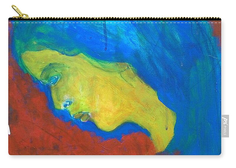 Abstract Zip Pouch featuring the painting Prayer by Judith Redman