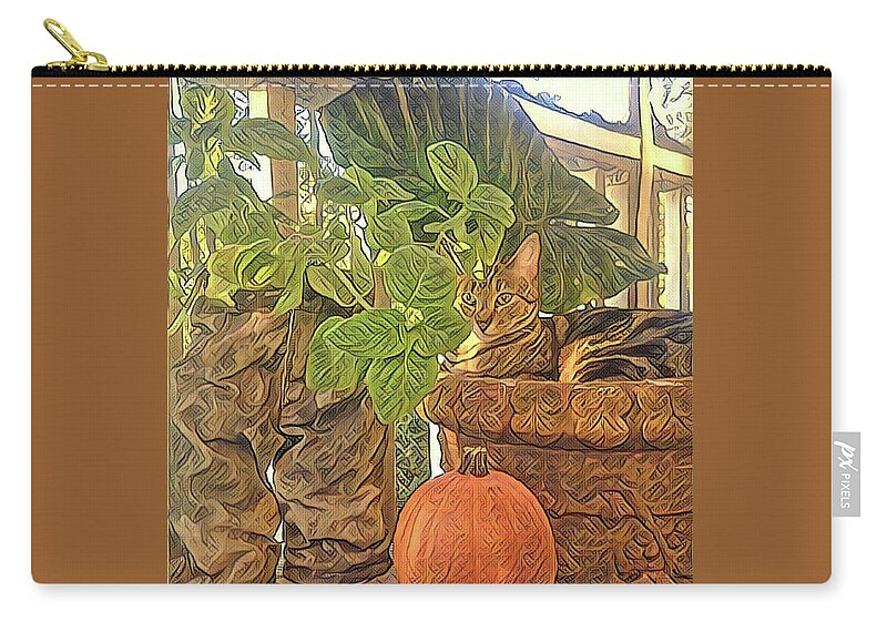 Pumpkin Zip Pouch featuring the photograph Precious Pumpkin by Sherry Kuhlkin
