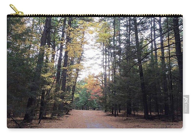 Forest Zip Pouch featuring the photograph Preserved by Anjel B Hartwell