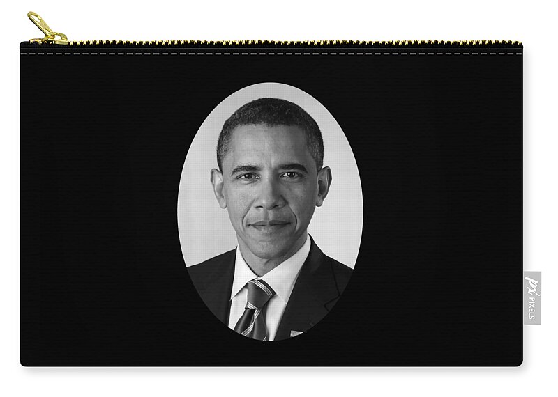 Obama Zip Pouch featuring the photograph President Barack Obama by War Is Hell Store