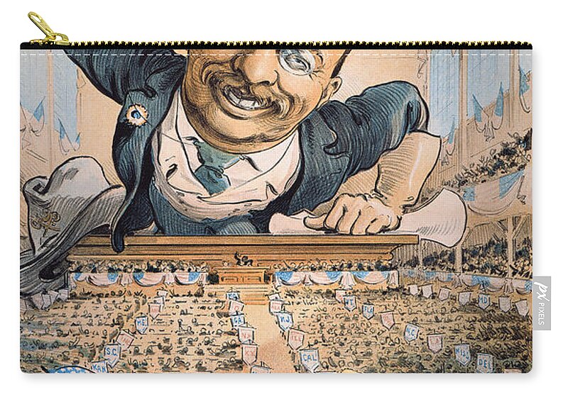 1904 Zip Pouch featuring the photograph Presidential Campaign, 1904 by Granger