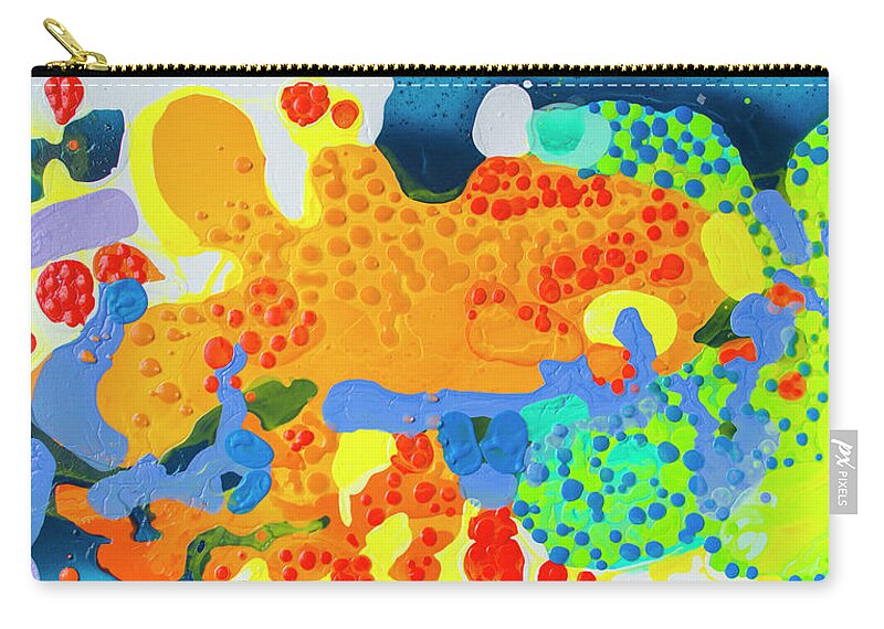 Abstract Zip Pouch featuring the painting Pretext by Claire Desjardins