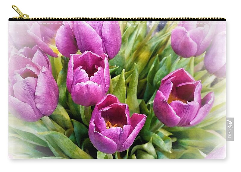 Holland Zip Pouch featuring the photograph Pretty flowers - Tulips by Jeremy Hayden