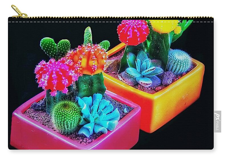 Pretty Prickles Zip Pouch featuring the photograph Pretty Prickles by Blair Stuart