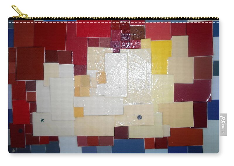 Red Zip Pouch featuring the photograph Primary colors by Nancy Graham